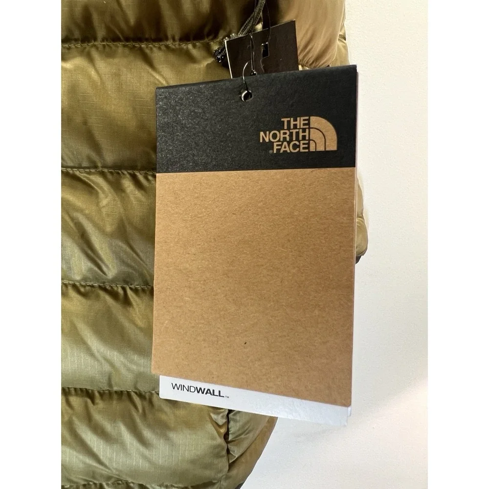 The North Face Mens Green Hooded Puffer Jacket XL Full Zip 550 Down